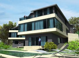 3 stories villa with pool